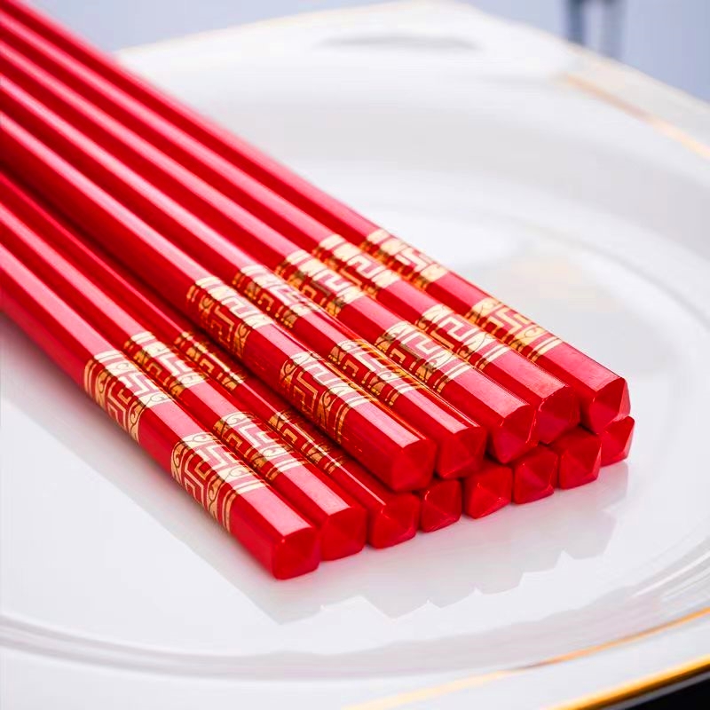 lucky red ceramic chopsticks – symbol of celebration and good fortune