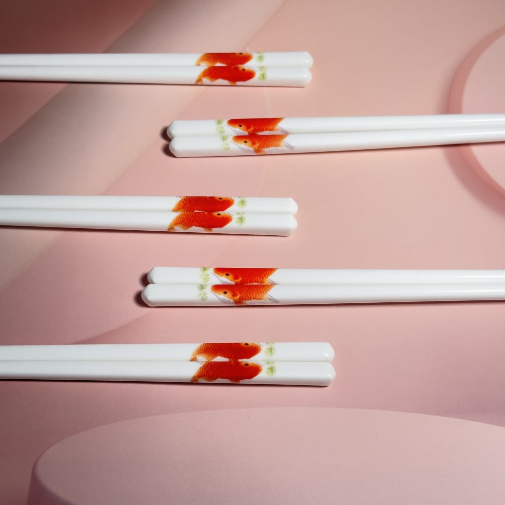 Ceramic Chopsticks with Koi Design